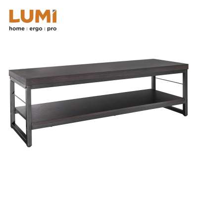 Wood Media Console TV Stand  with Open Shelving