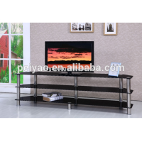 Modern tempered glass ultra thin mount tv desk stand