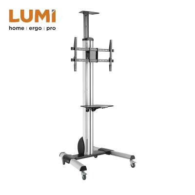 Aluminum mobile tv trolley cart