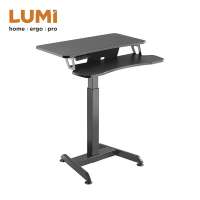 Electric Height Adjustable Standing Workstation Sit Stand Desk with Keyboard Tray