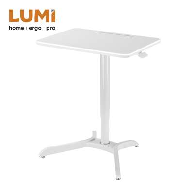 Gas Spring Sit-Stand Desk Mobile Workstation,Height-Adjustable Movable Standing Desk