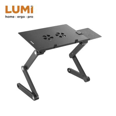 Height Adjustable Foldable  Laptop Desk with Mouse Pad Side Mount