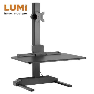 Single Monitor Electric Desktop Sit-Stand Workstation