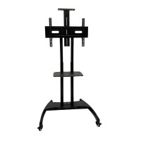 Height Adjustable Tilt swivel tv mobile cart 360 Universal LCD TV Cart Mount Stand With DVD Tray for 40"--70"